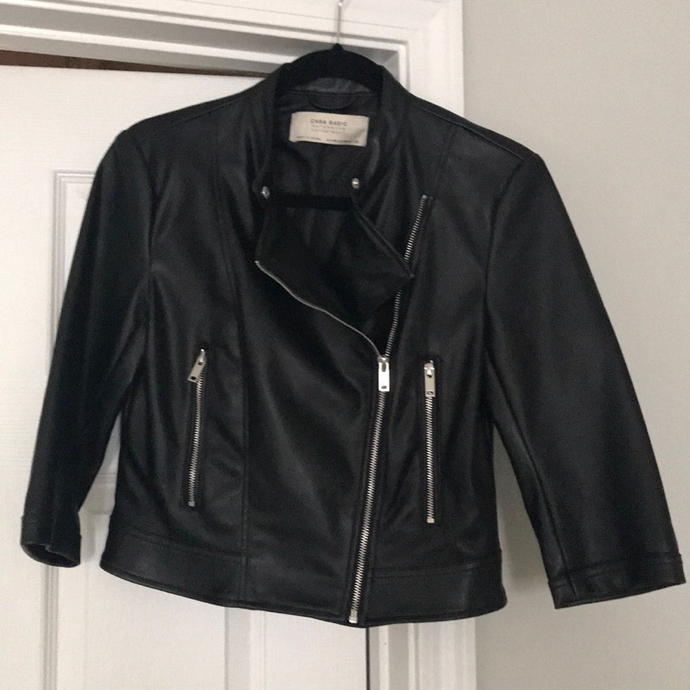 Zara faux leather jacket
